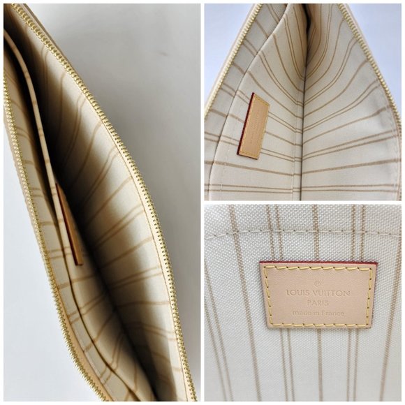 Louis Vuitton Neverfull MM Pochette Damier Azur in Like New Condition - Picture 3 of 3